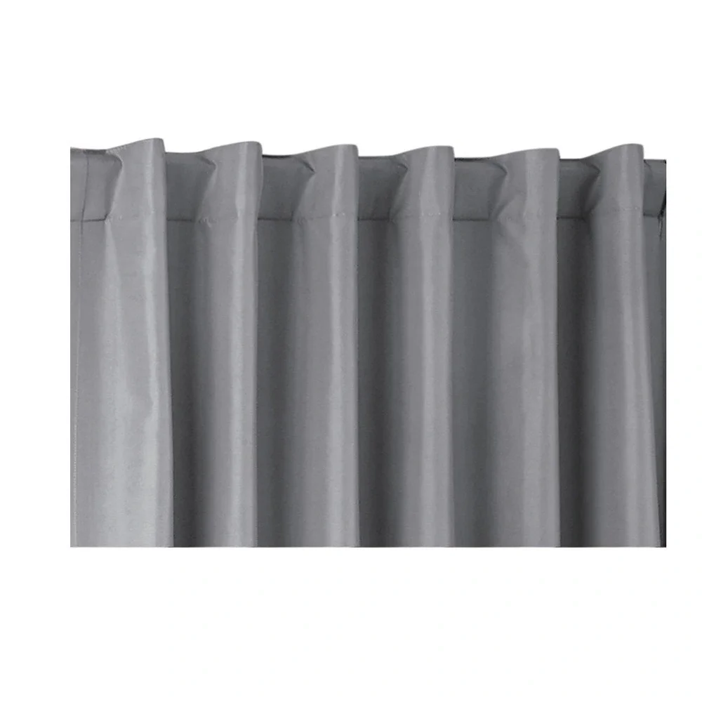 Mainstays Blackout Curtains Gray 50x84 Set of 2 Rod‎ Pocket Panels Charcoal